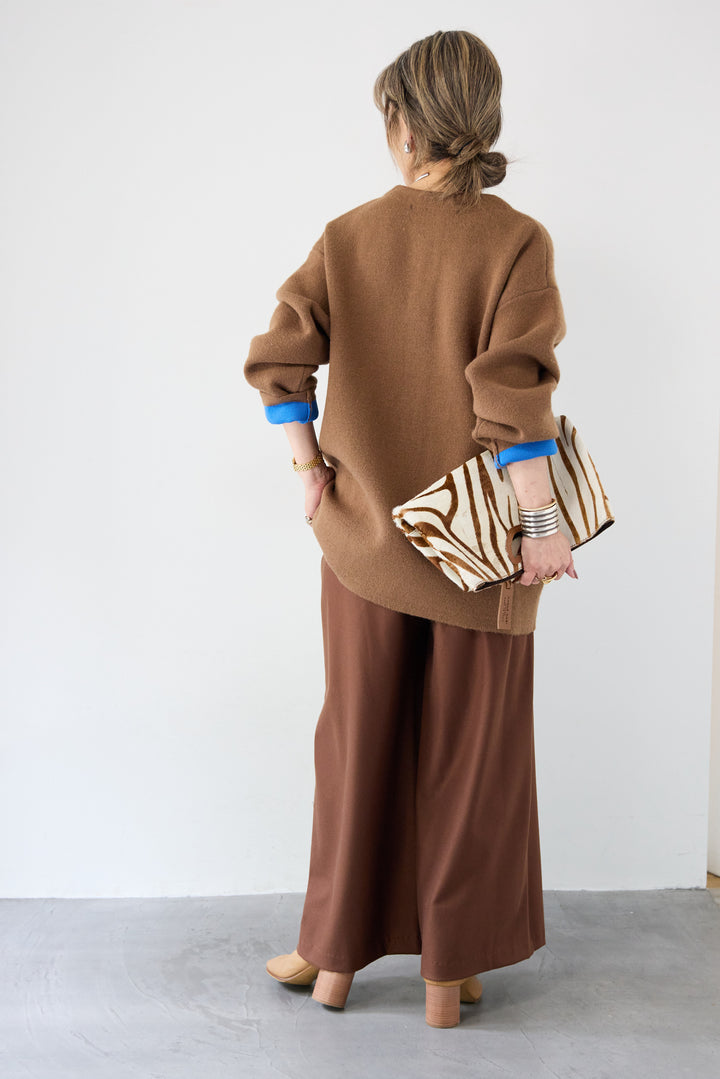 ダブルフェイスニットカーディガン