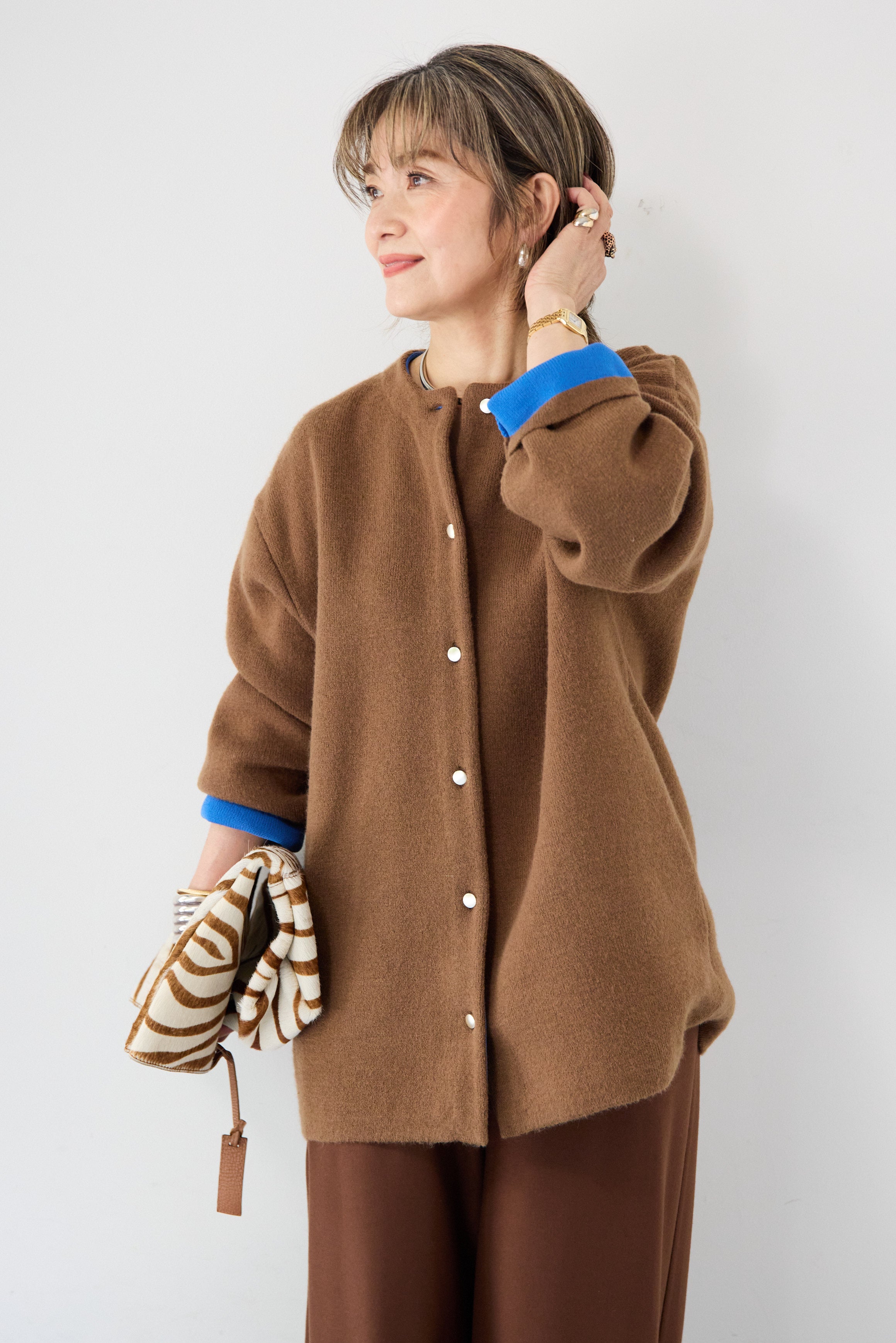 PLUS OTO.HA ダブルフェイスニットコート ダブルフェイスニットカーディガン – plusotoha