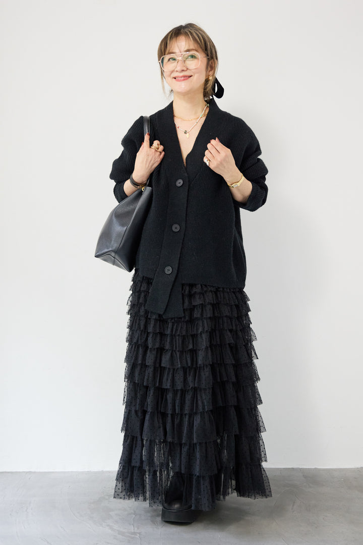 ワイドスリーブニットカーディガン