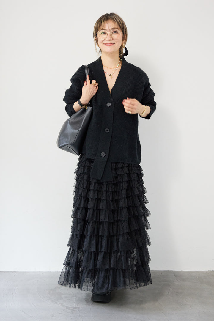 ワイドスリーブニットカーディガン