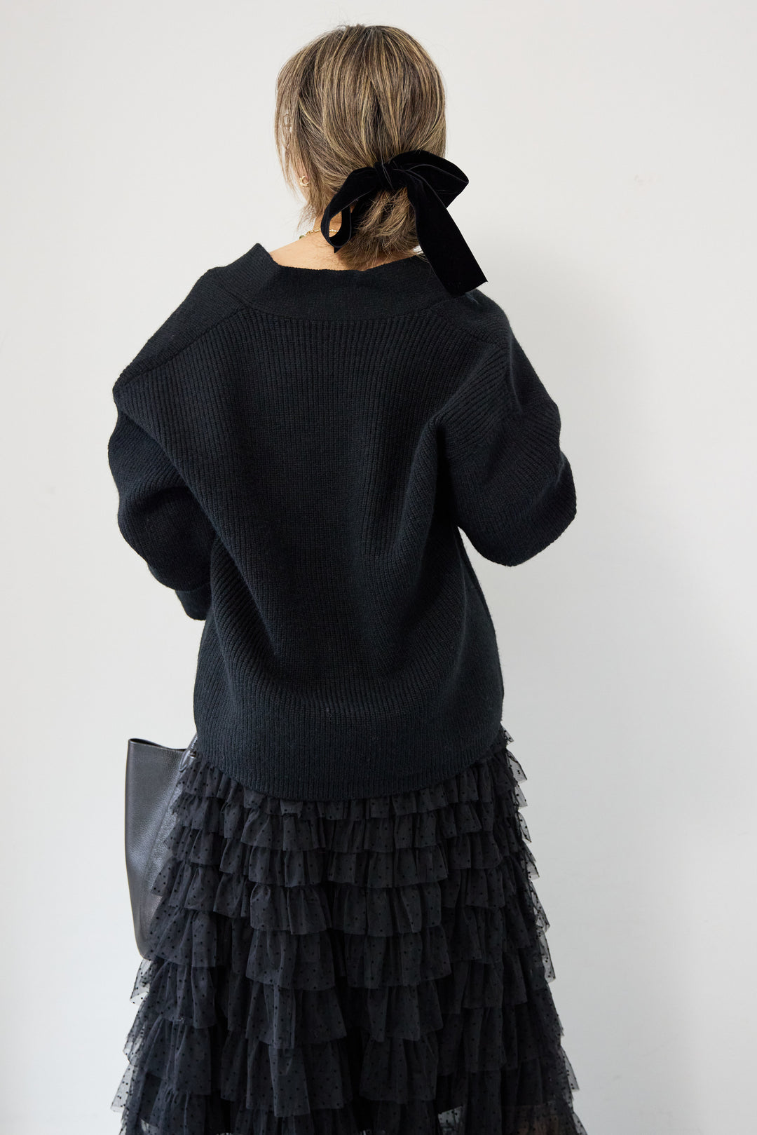 ワイドスリーブニットカーディガン