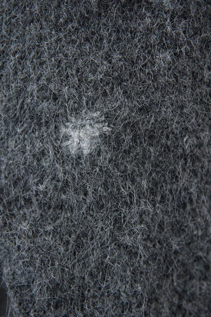 シャギーニット × チュール切替 ワンピース