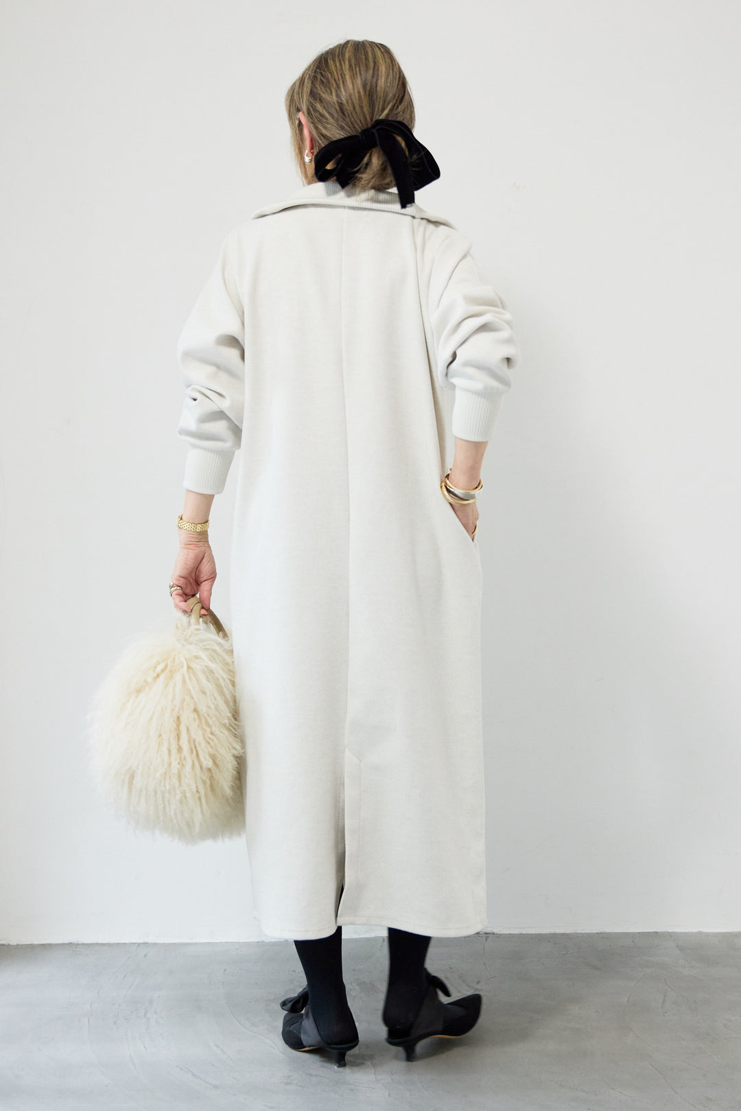 圧縮起毛ステンニットワンピース