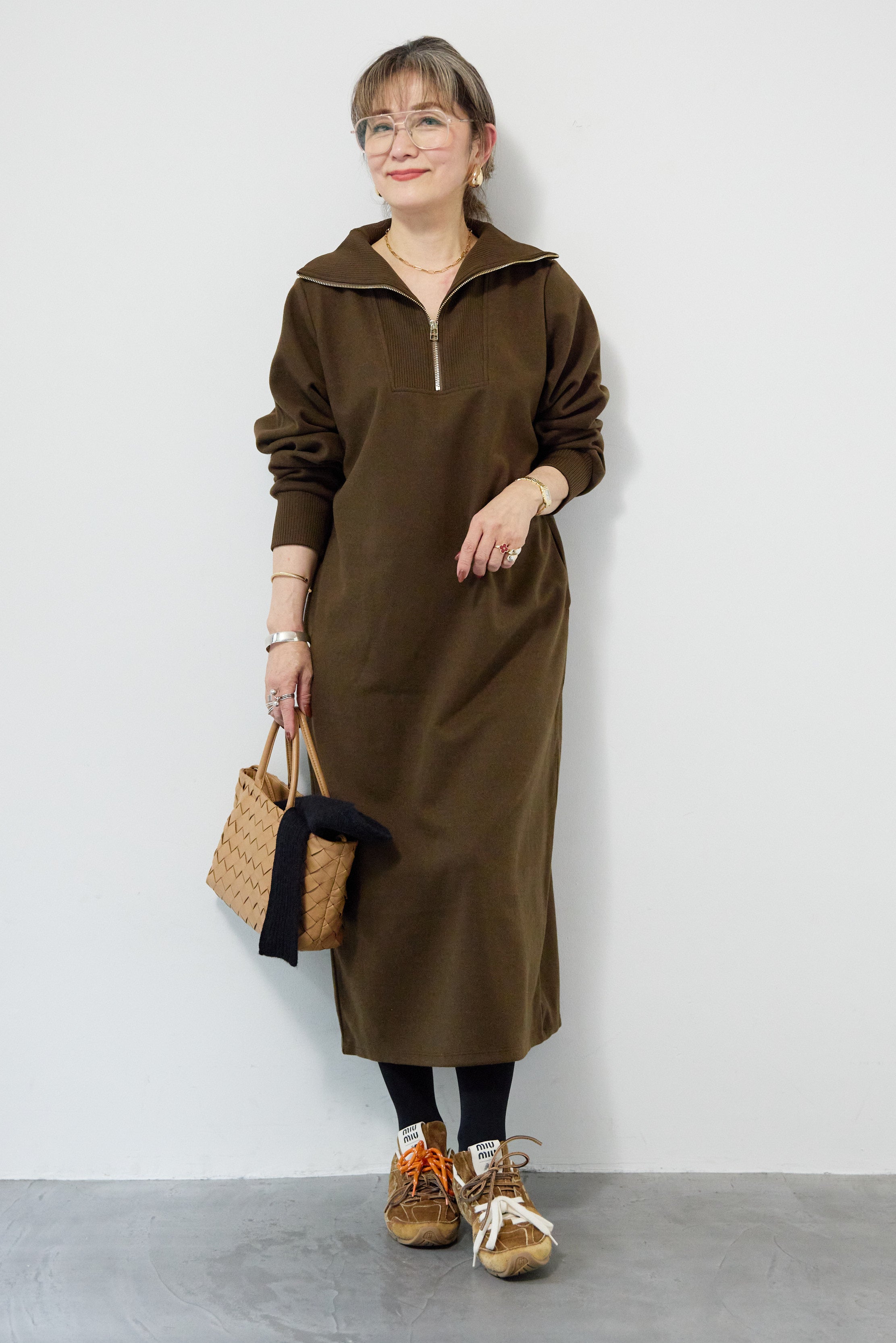 圧縮起毛ステンニットワンピース – plusotoha