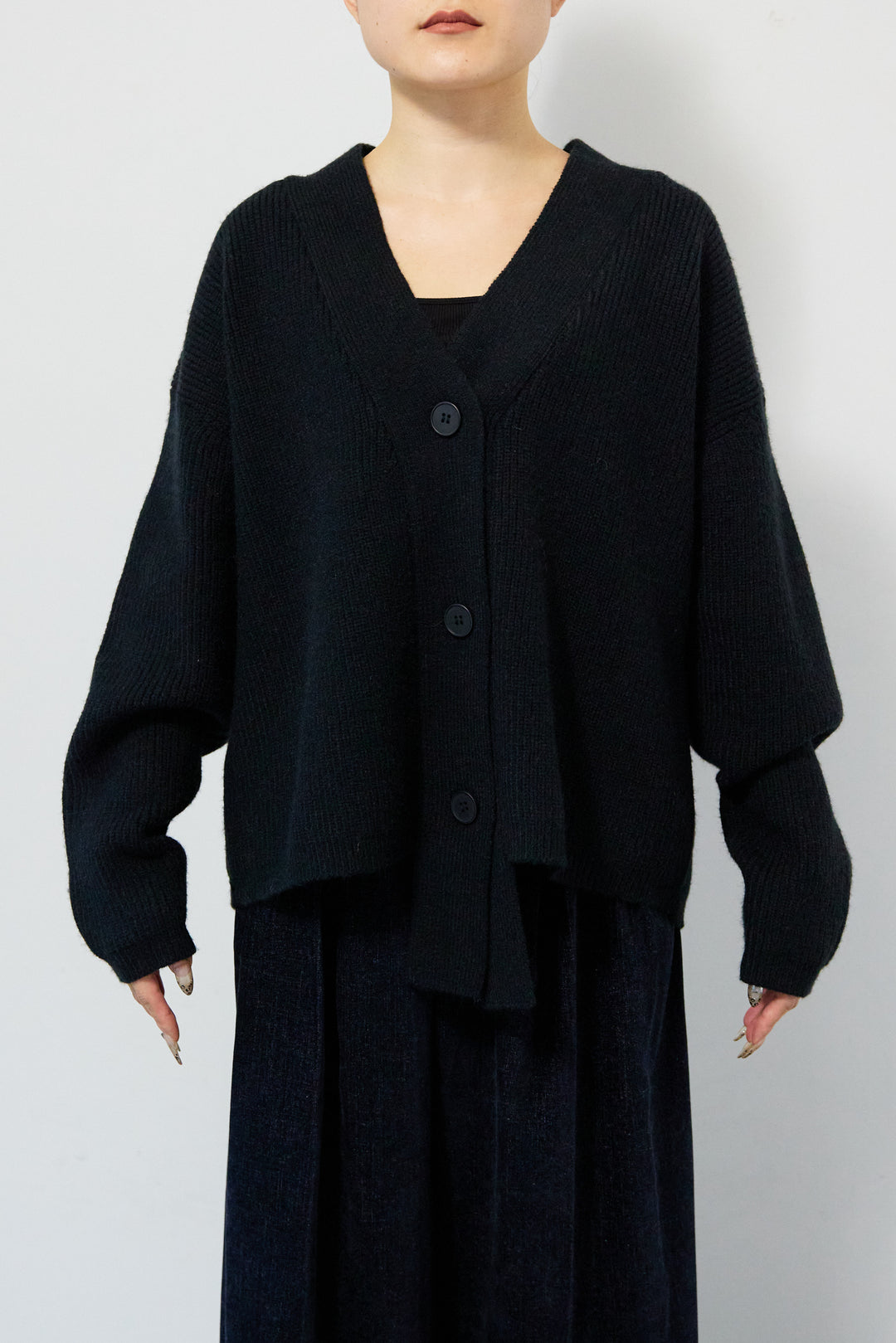 ワイドスリーブニットカーディガン