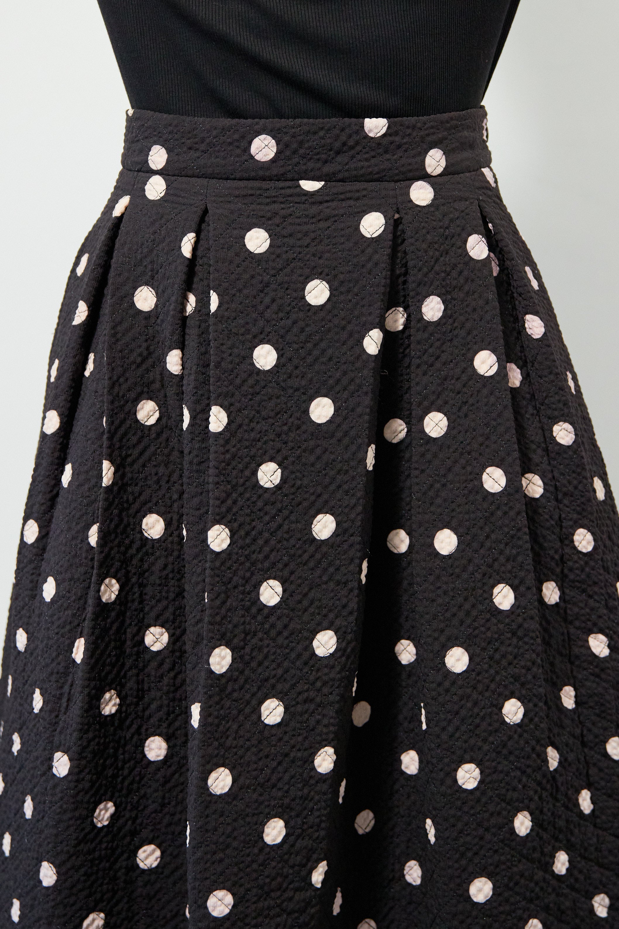 ドット柄 フレアロングスカート – plusotoha