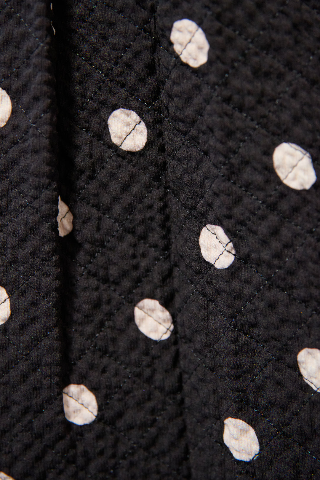 ドット柄 フレアロングスカート