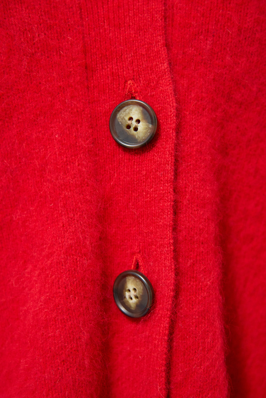 ラクーン混×毛混 切替カーディガン