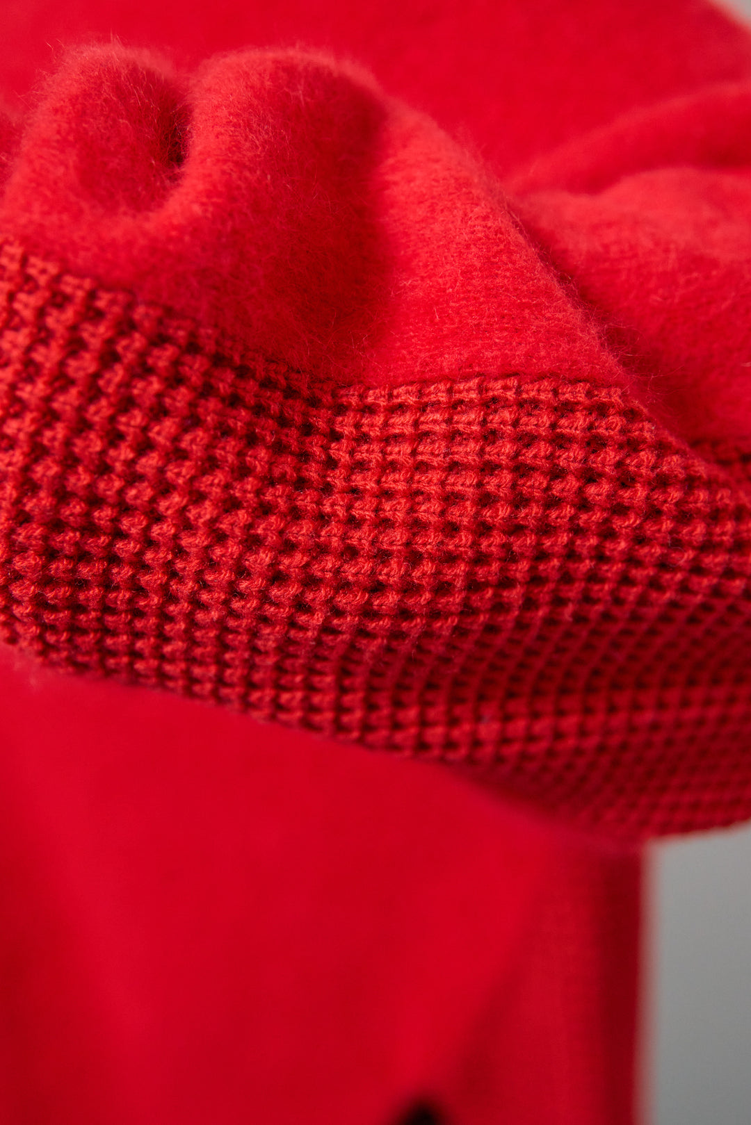 ラクーン混×毛混 切替カーディガン