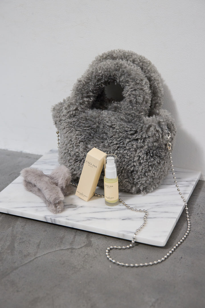 [SET]【美容液】HARI CHARGE SERUM+もこもこ ボア ミニトートバッグ+フェイクファーヘアクリップ(3set)