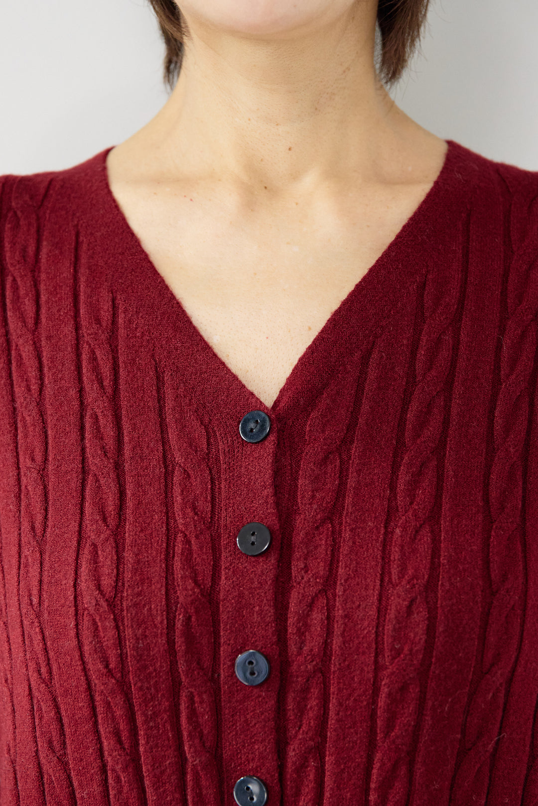 ケーブルニットワンピース