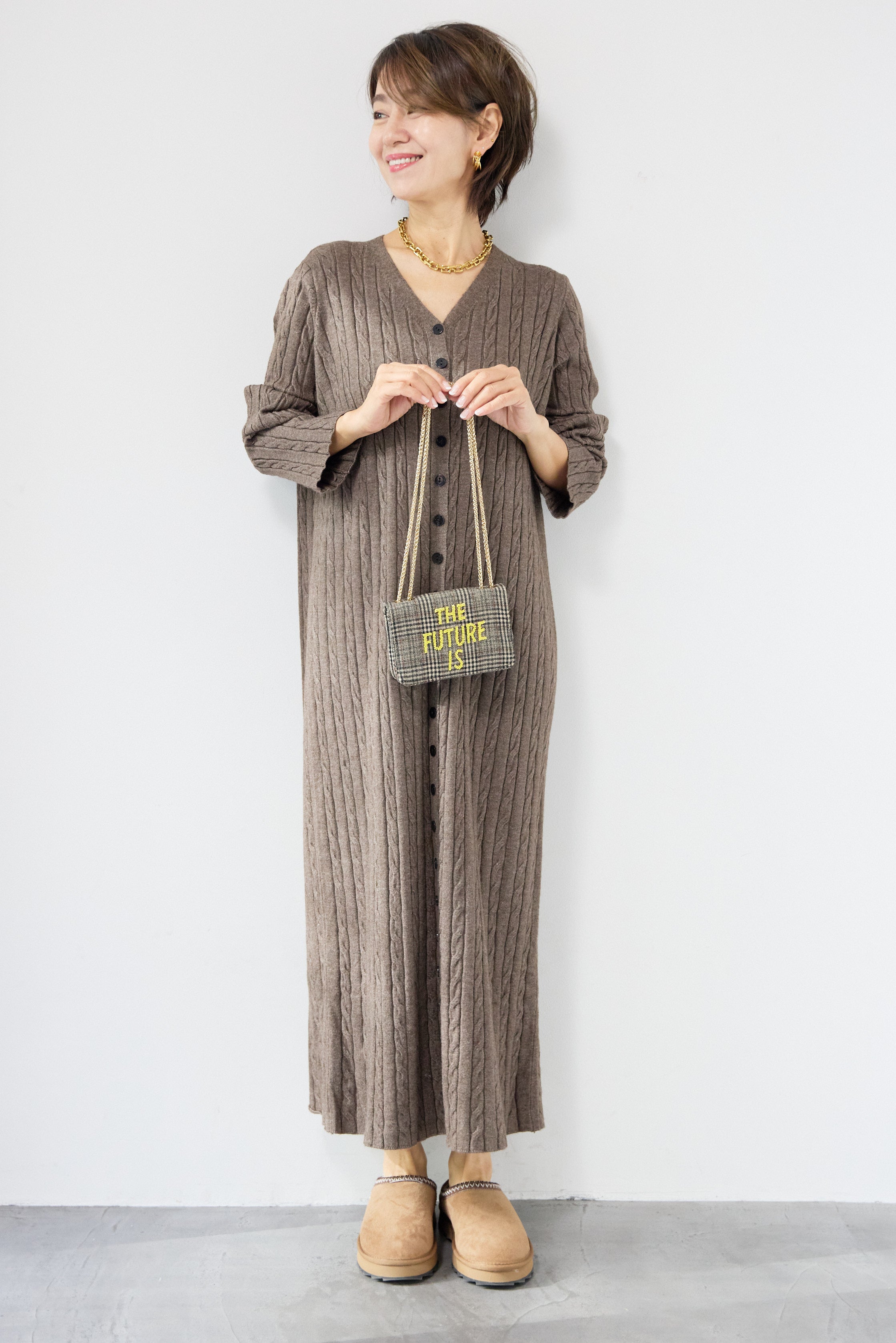 ケーブルニットワンピース – plusotoha