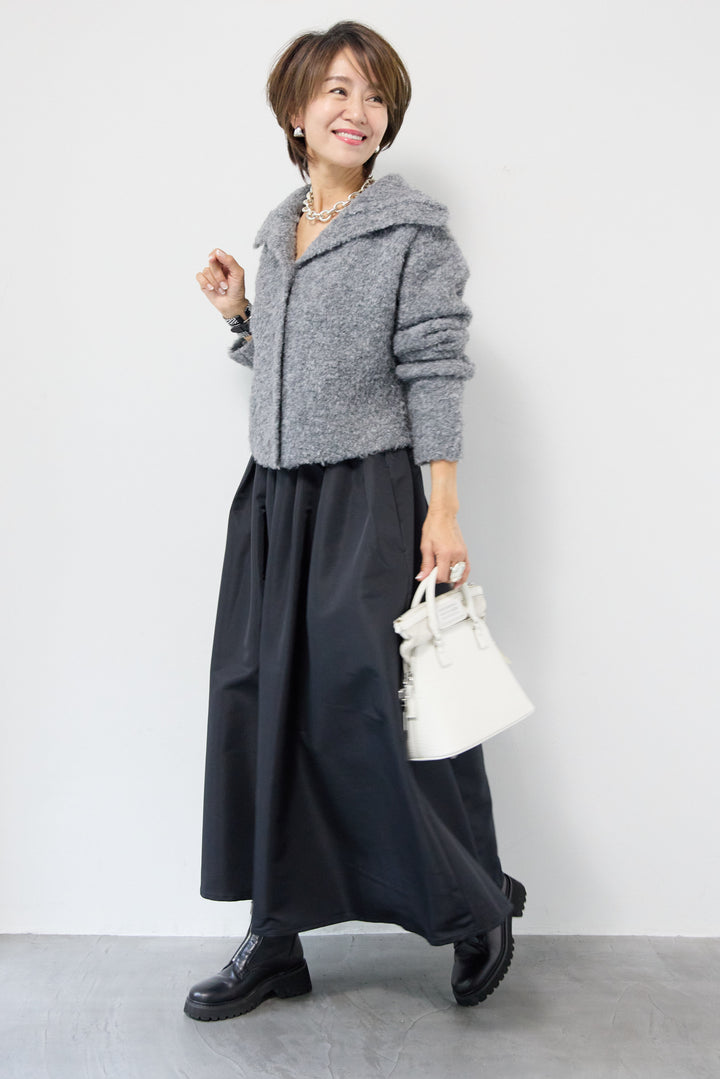 【ジャパンメイド】ライトグログランボリュームスカート