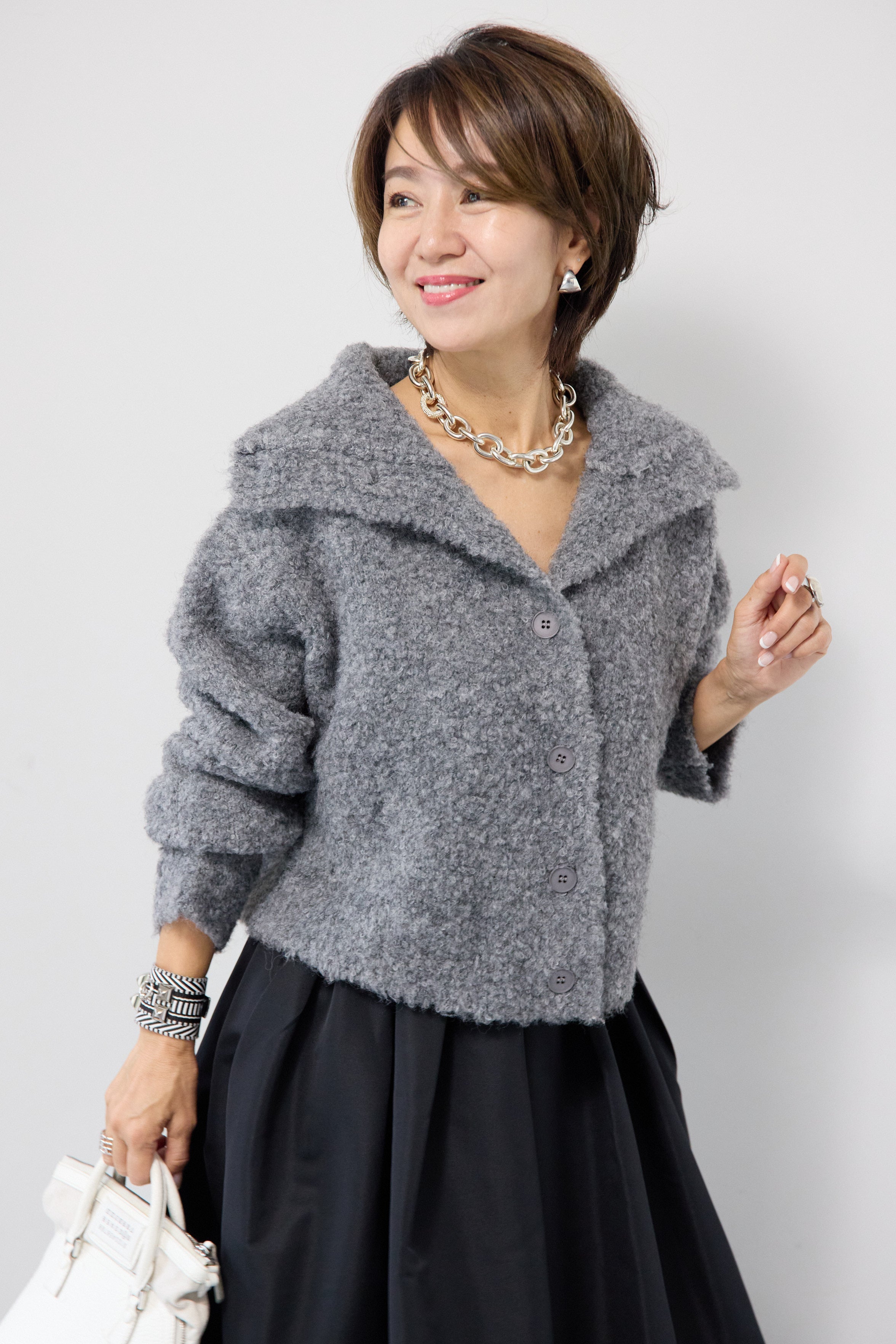 ジャパンメイド】ライトグログランボリュームスカート – plusotoha