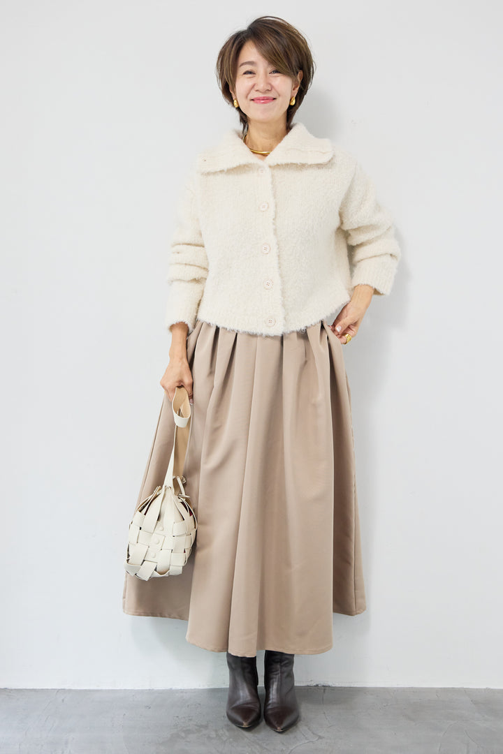 【ジャパンメイド】ライトグログランボリュームスカート