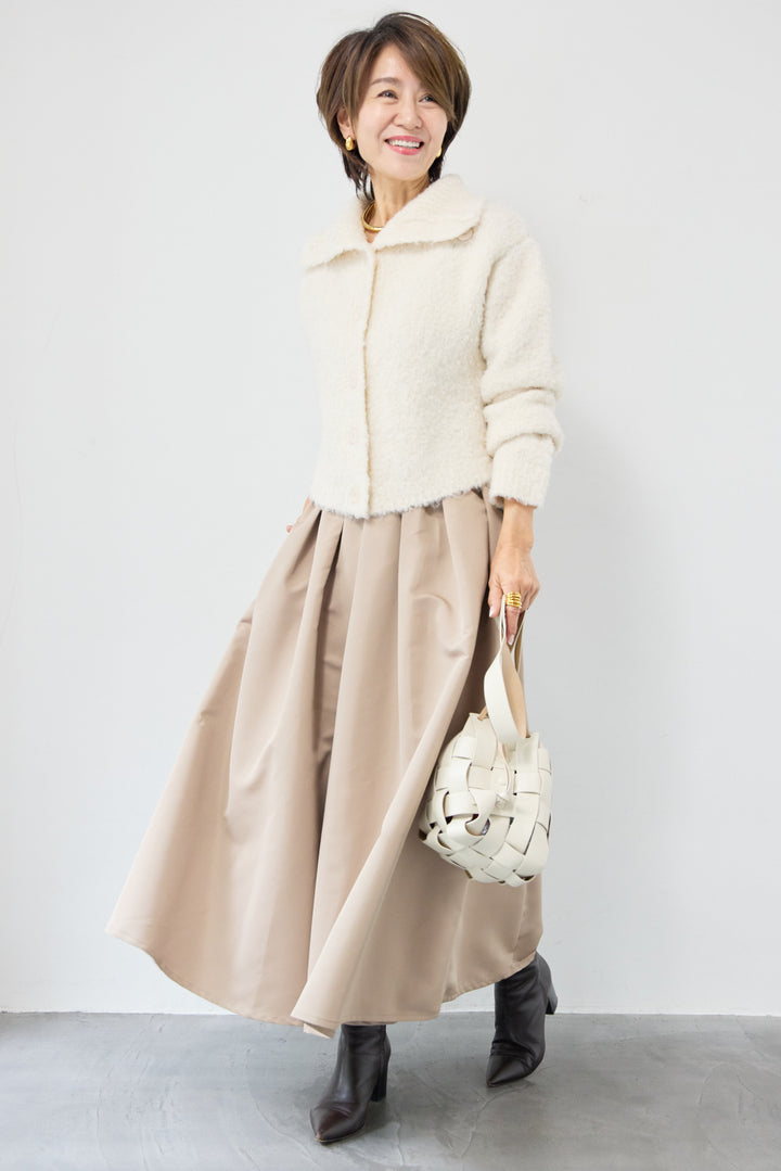 【ジャパンメイド】ライトグログランボリュームスカート