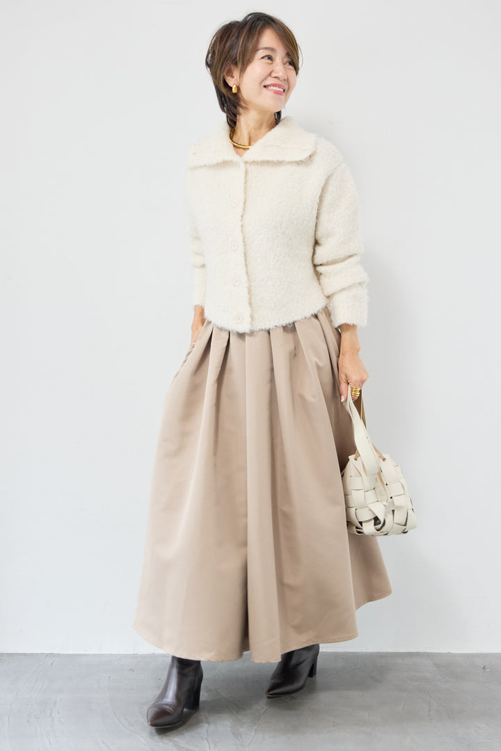 【ジャパンメイド】ライトグログランボリュームスカート