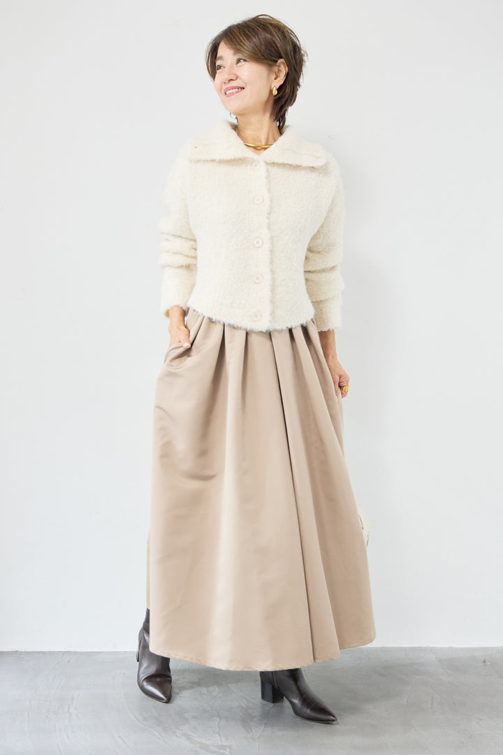 【ジャパンメイド】ライトグログランボリュームスカート