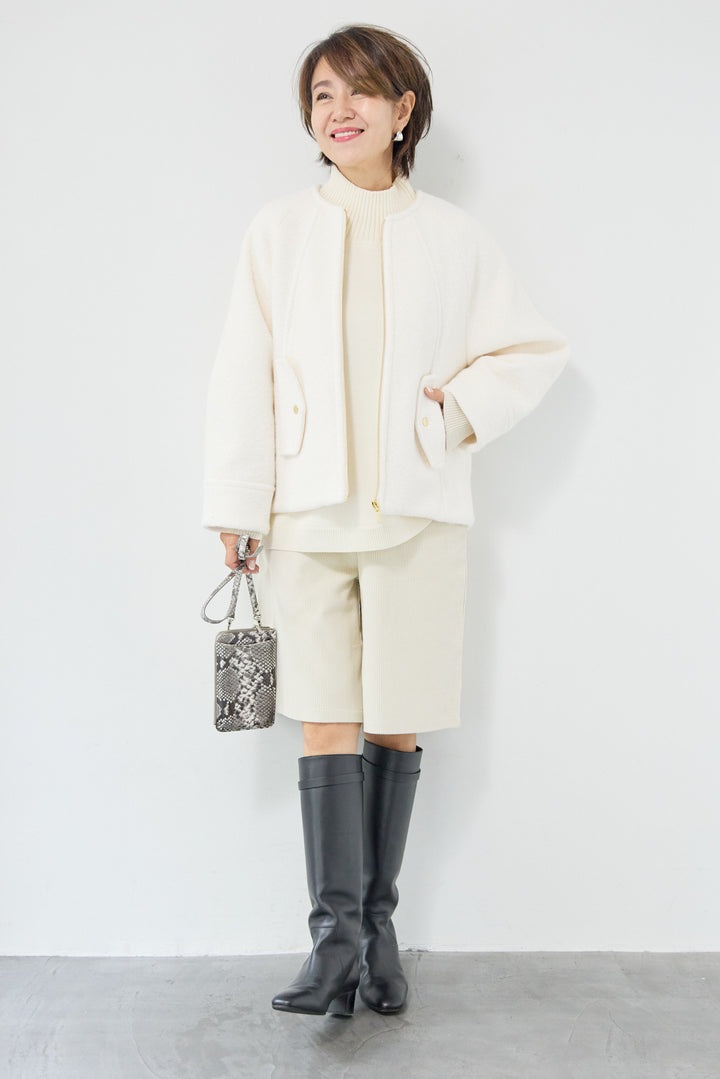 メルトンショートブルゾン