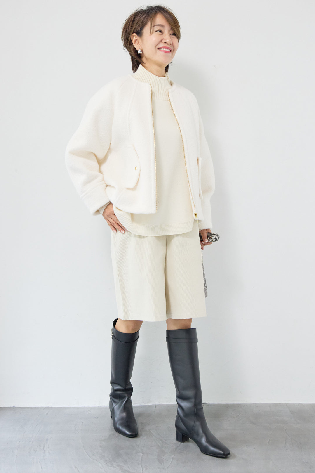 メルトンショートブルゾン