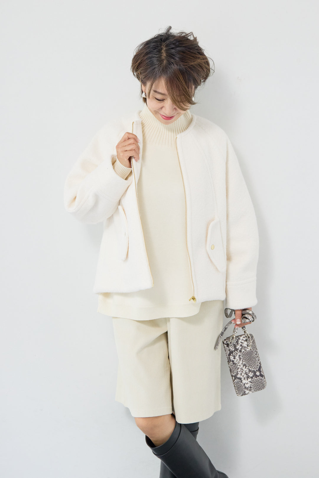 メルトンショートブルゾン