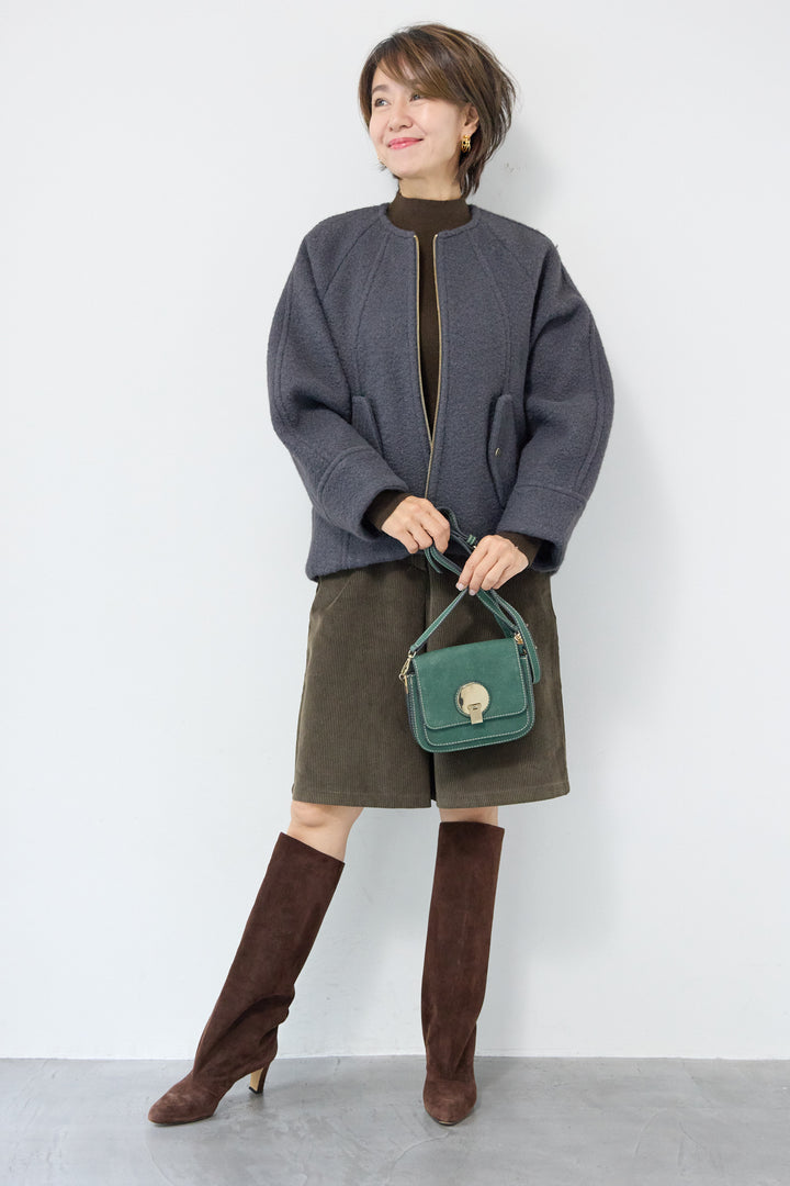 メルトンショートブルゾン