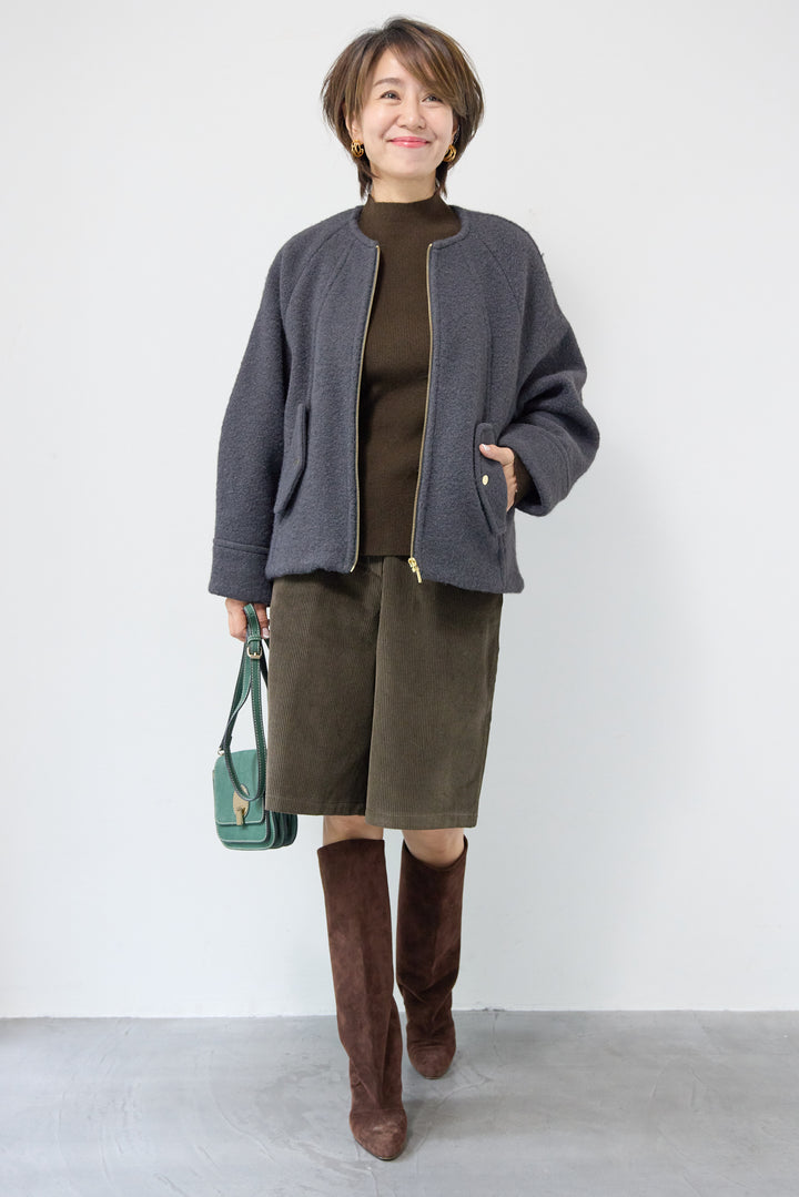 メルトンショートブルゾン