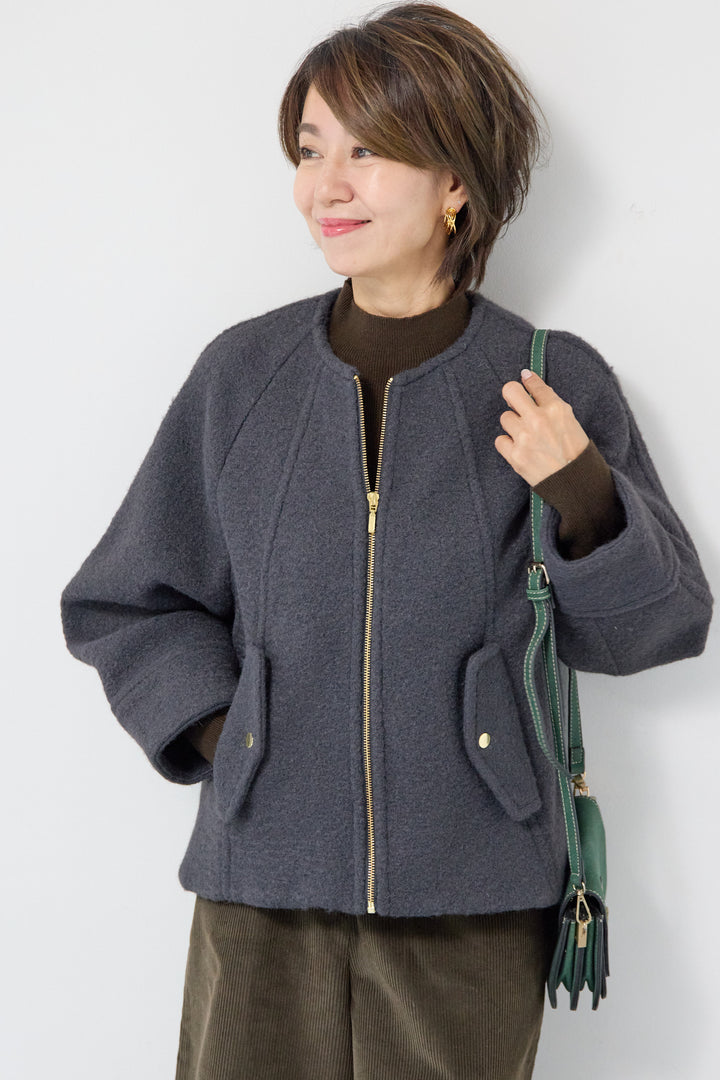 メルトンショートブルゾン