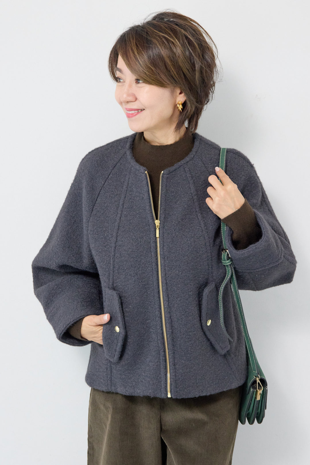 メルトンショートブルゾン