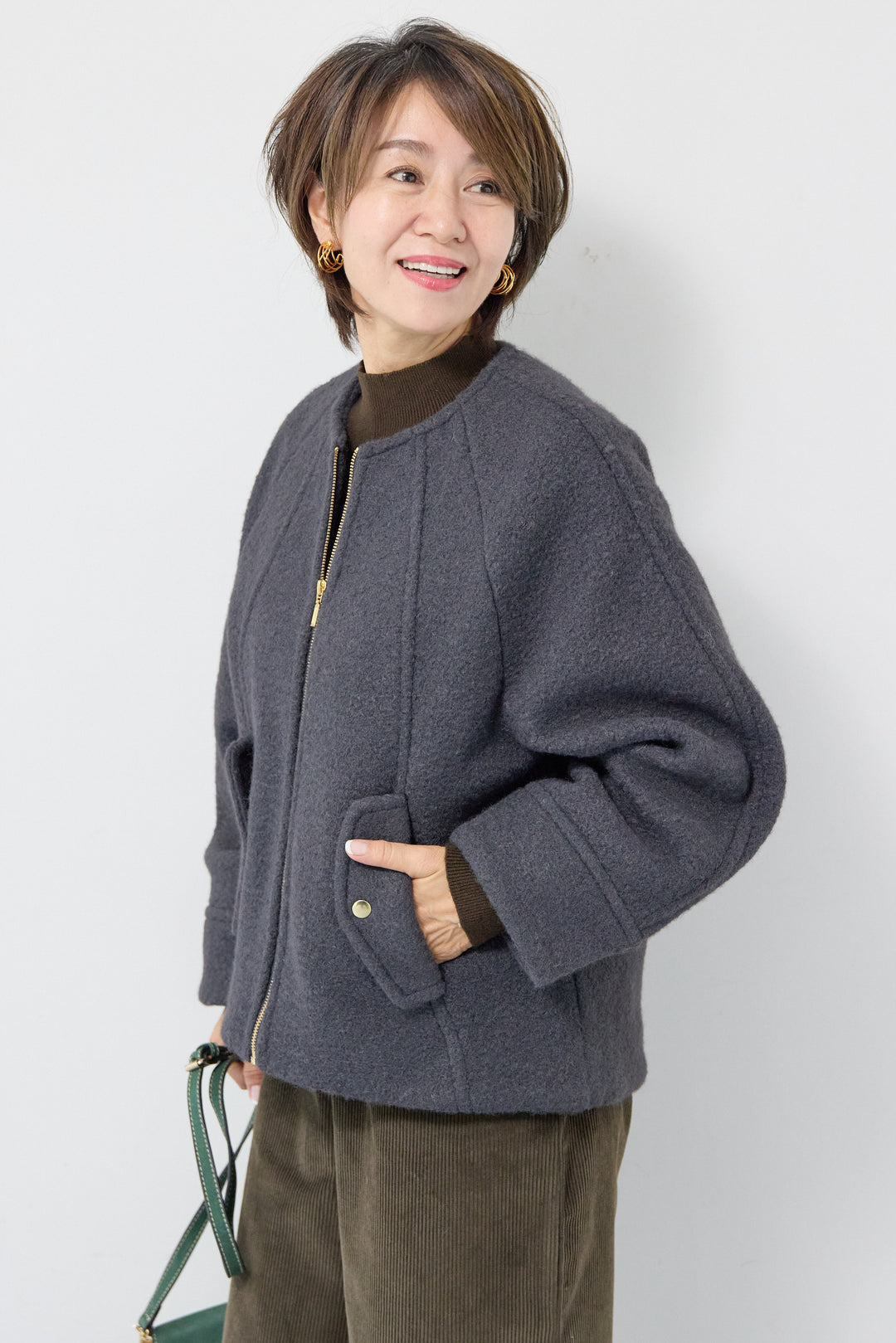 メルトンショートブルゾン