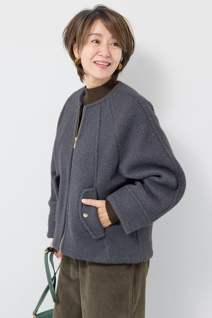 メルトンショートブルゾン