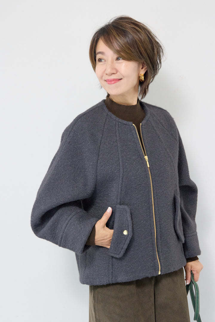 メルトンショートブルゾン