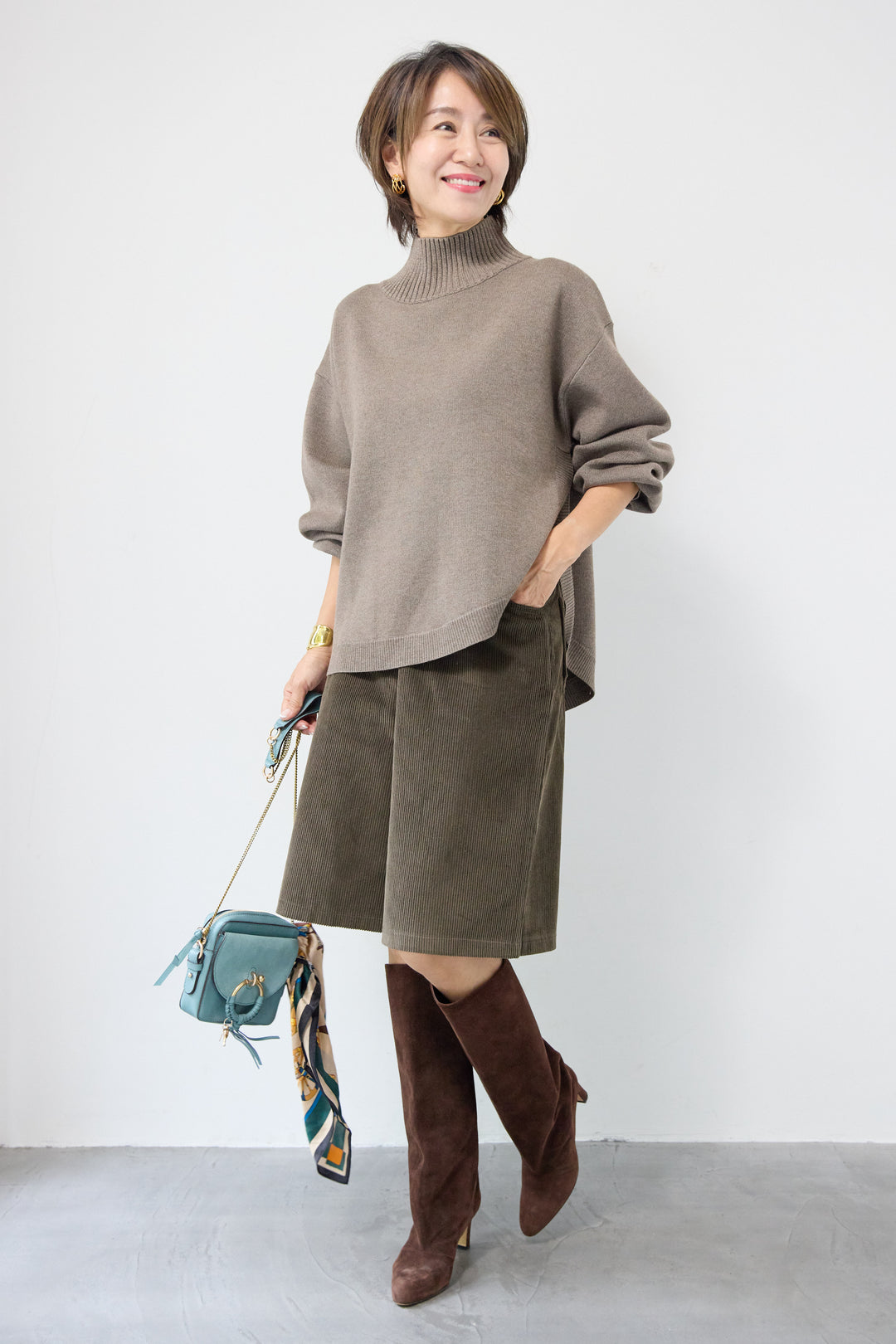 コーデュロイハーフパンツ