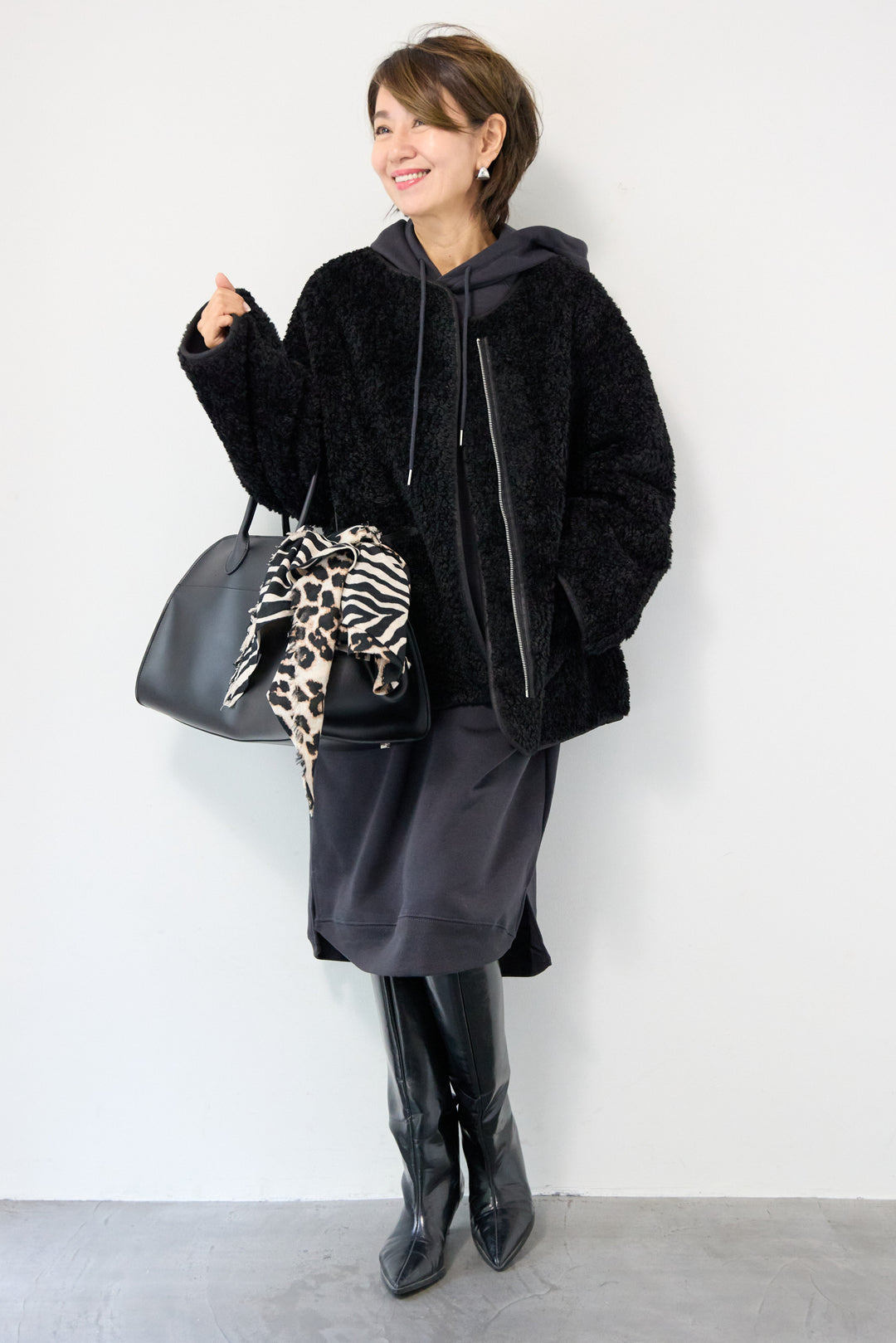 リバーシブルボアコート