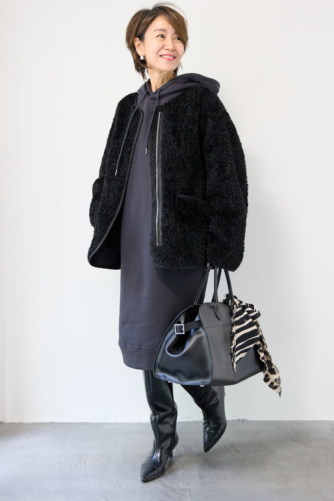 リバーシブルボアコート