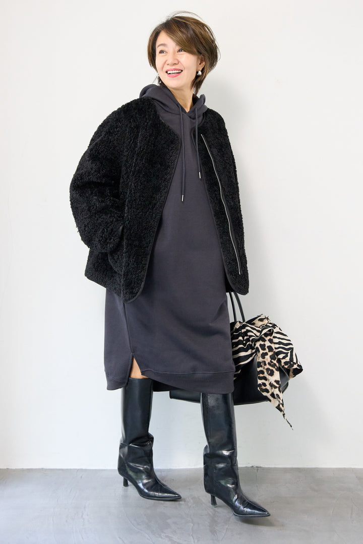 リバーシブルボアコート