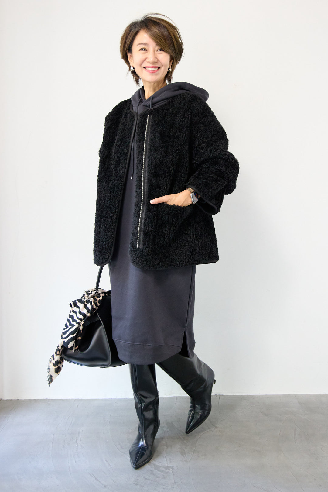 リバーシブルボアコート