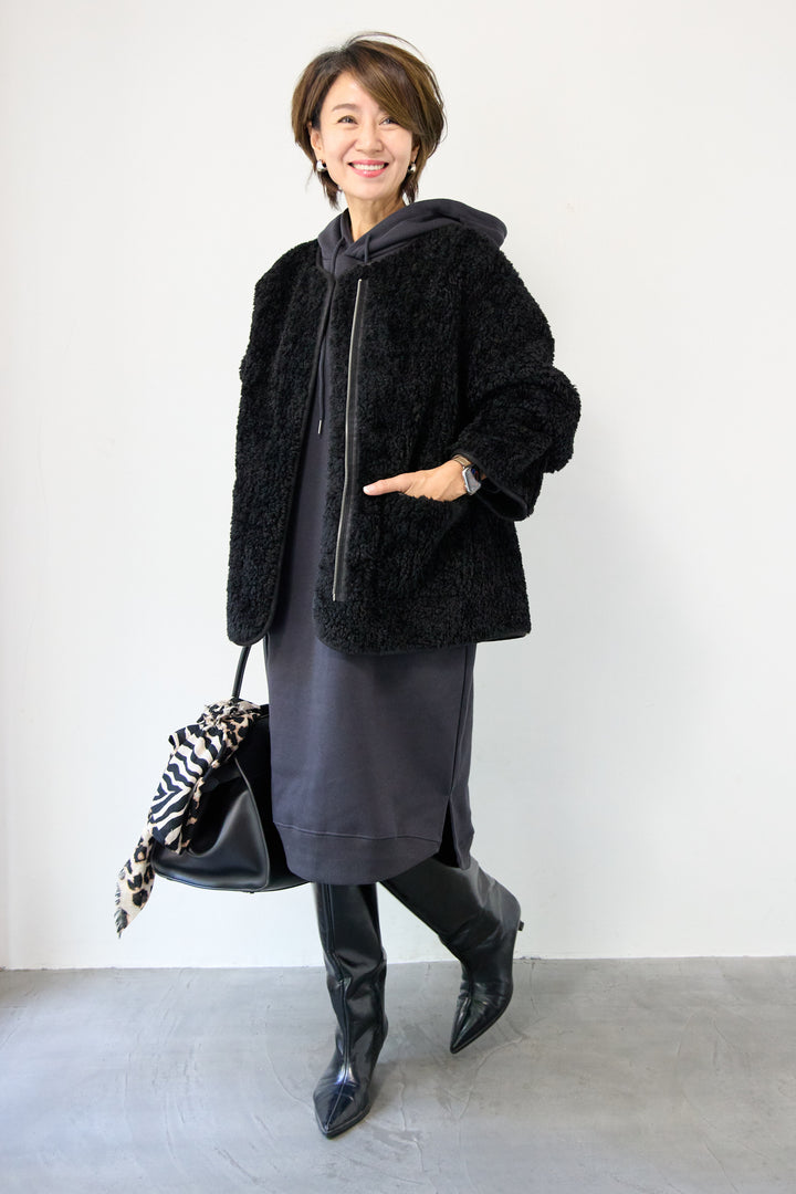 リバーシブルボアコート