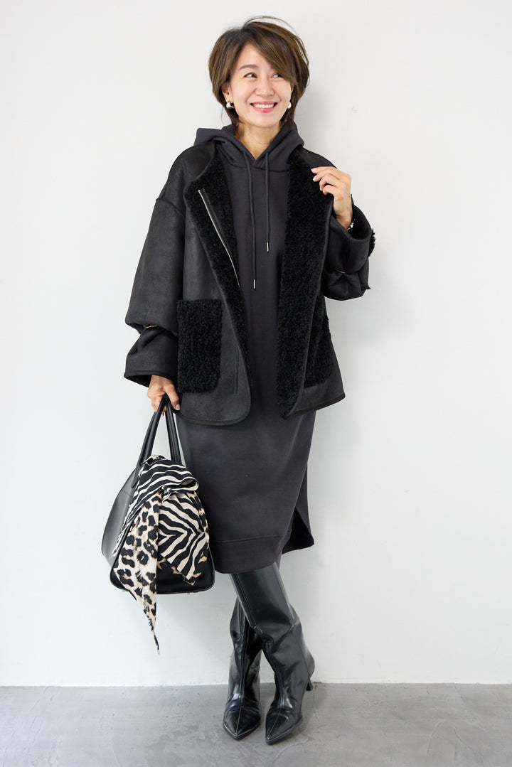 リバーシブルボアコート