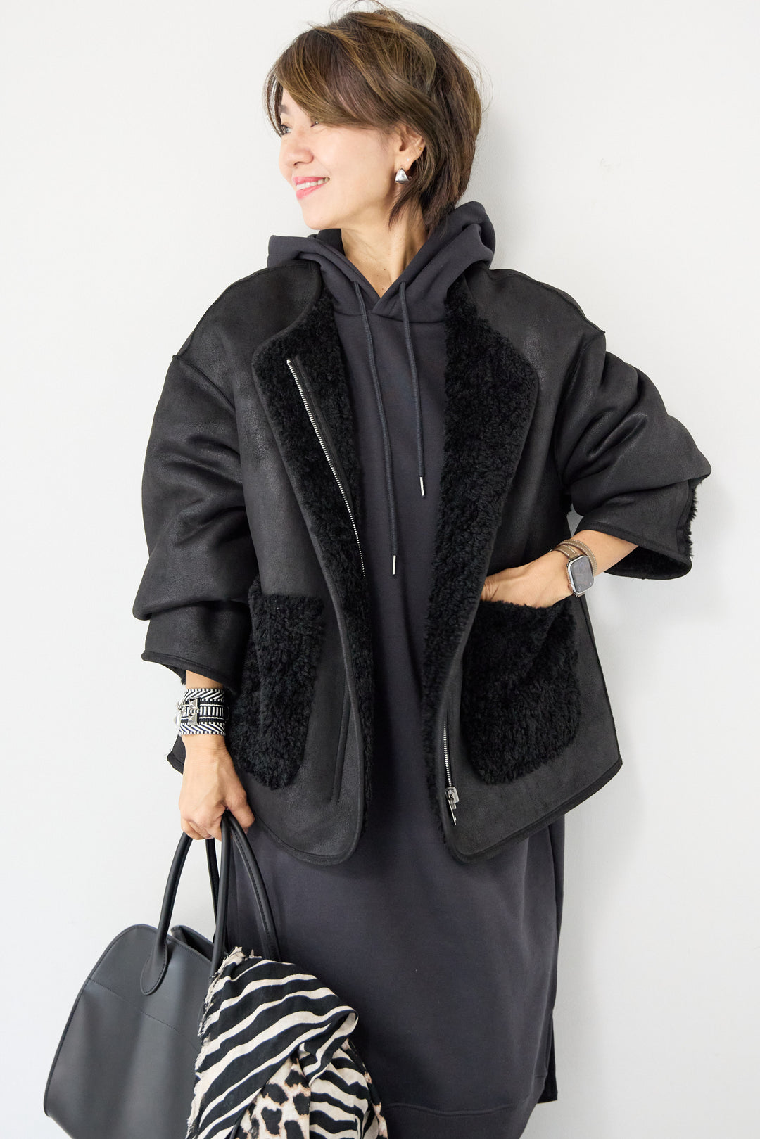 リバーシブルボアコート