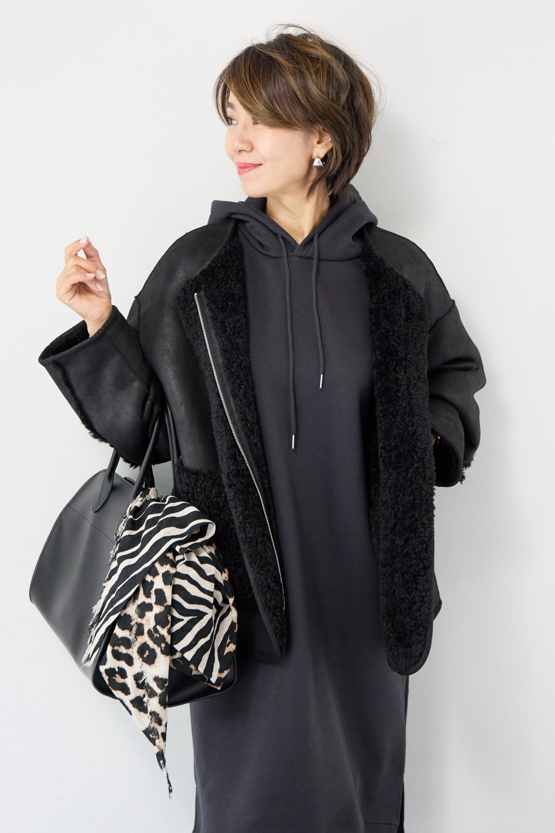 リバーシブルボアコート