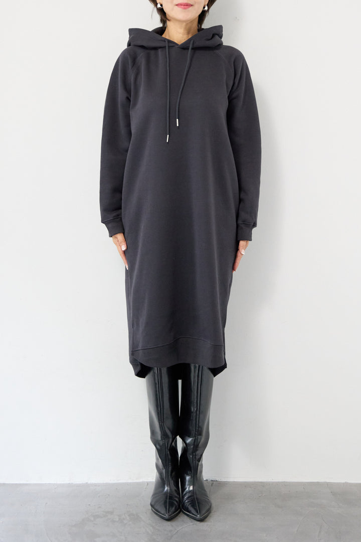 [SET]裏起毛サイドスリットスウェットワンピース+リバーシブルボアコート(2set)
