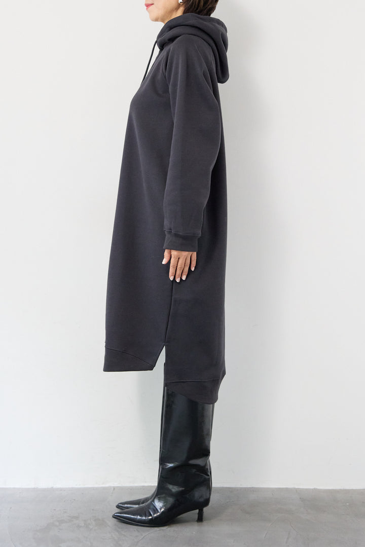 裏起毛サイドスリットスウェットワンピース