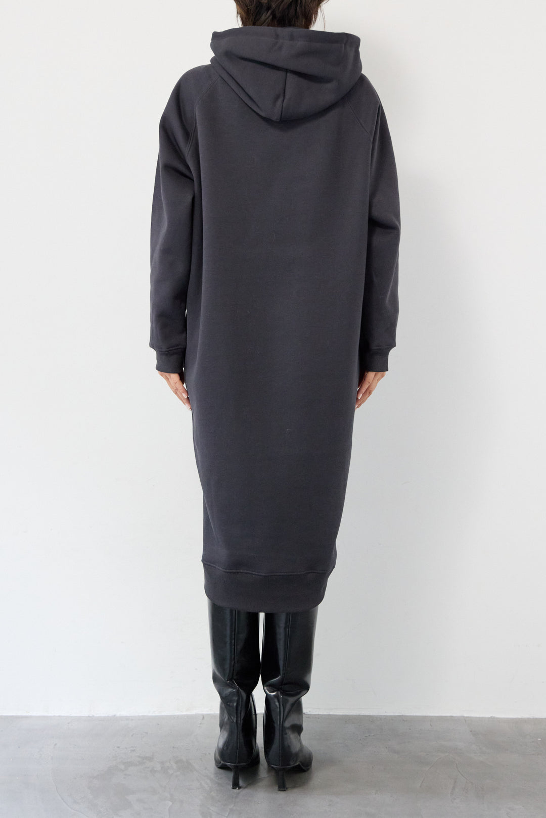 [SET]裏起毛サイドスリットスウェットワンピース+リバーシブルボアコート(2set)