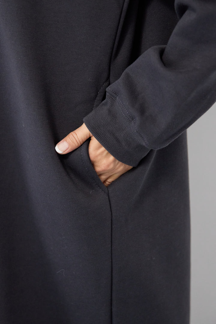 裏起毛サイドスリットスウェットワンピース