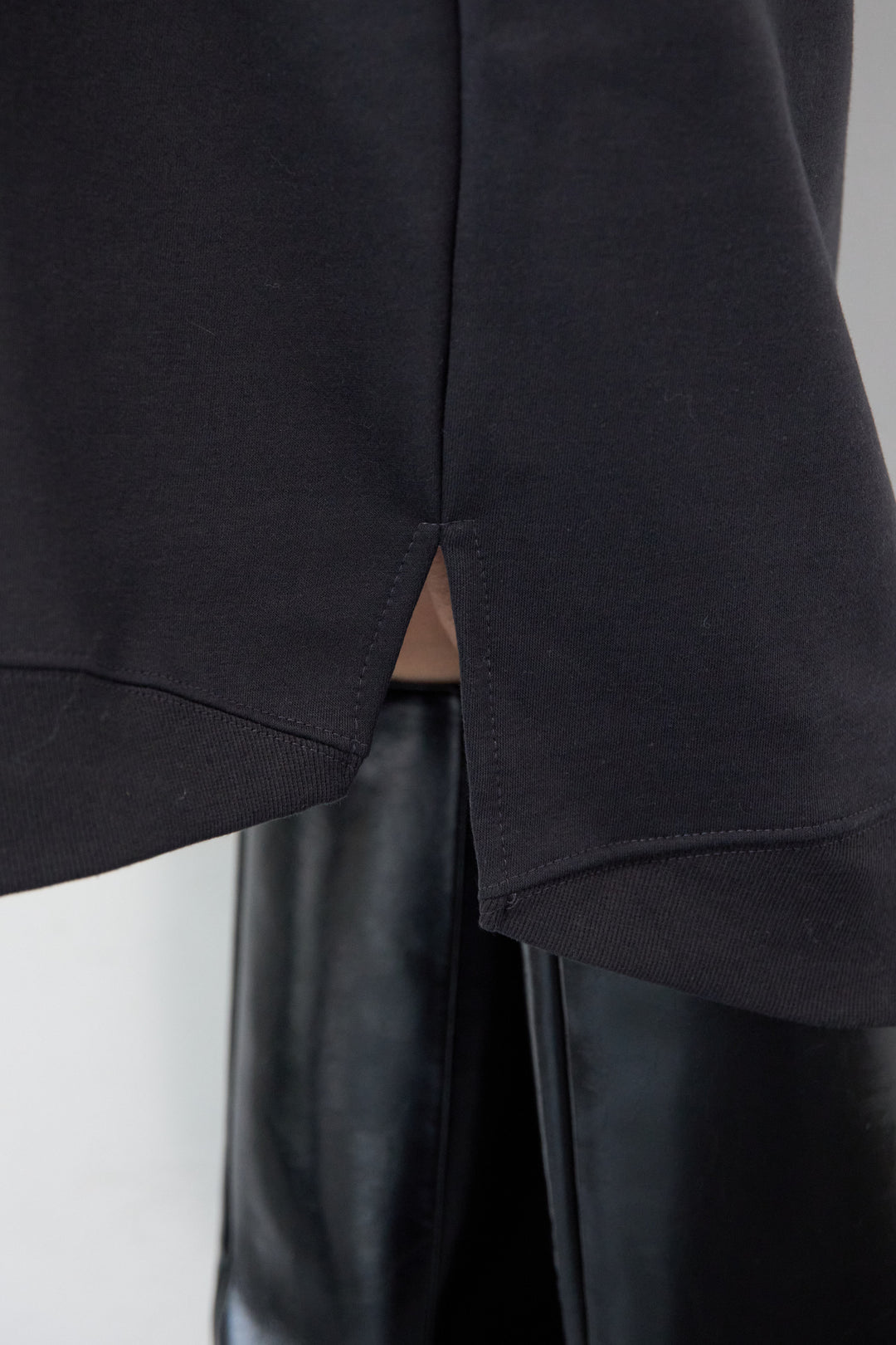 裏起毛サイドスリットスウェットワンピース