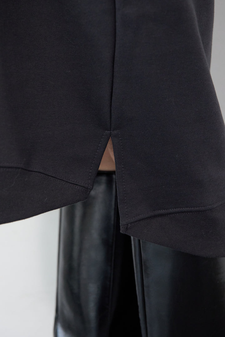 [SET]裏起毛サイドスリットスウェットワンピース+リバーシブルボアコート(2set)