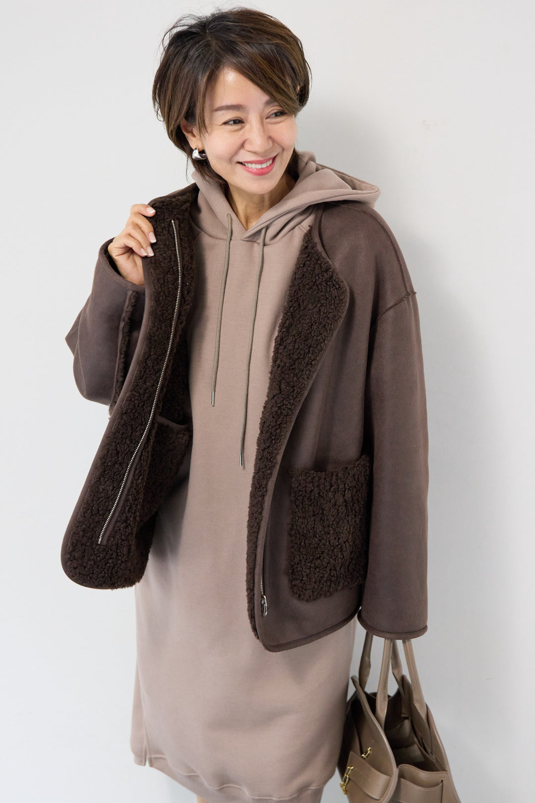 リバーシブルボアコート