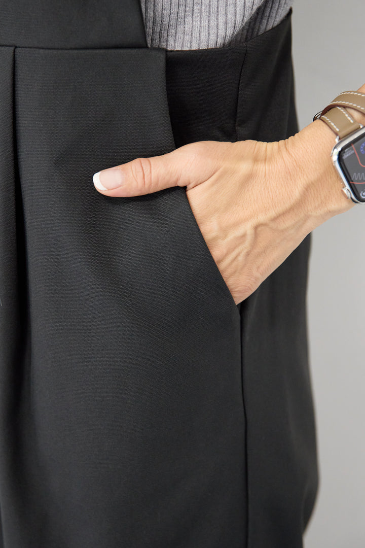 ハイウエストモードツイルサロペット