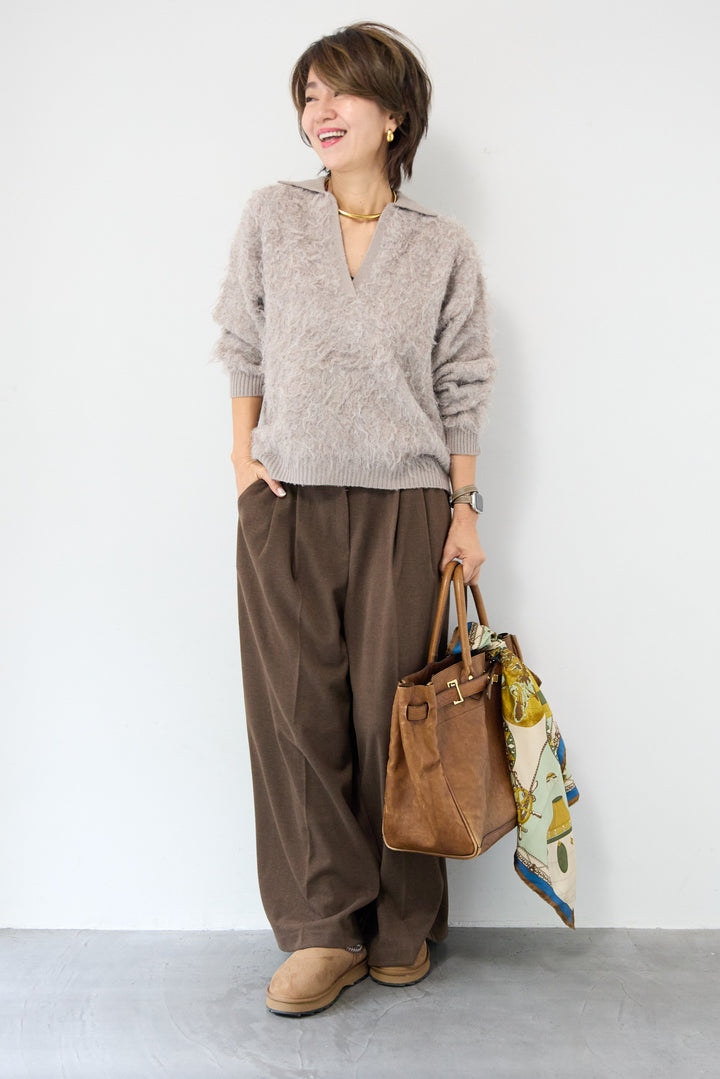 メルトンタックワイドパンツ